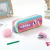 Grupo de Chicas Cazadoras Transfronterizas En Stock Estuche Arcoíris Brillante Estuche Brillante Papelería para Estudiantes Almacenamiento Bolsita para Lápices