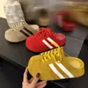 Sandalias retro versátiles tipo Birkenstock para mujer, para exteriores, nuevo otoño 2006, estilo bosque, suela gruesa, puntera cerrada, media zapatilla