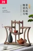 Estante para Tazas de Té de Madera Maciza J Estante Bogu Estilo Chinoiserie Caja de Almacenamiento Estante de Almacenamiento de Mesa Tetera de Té Pu'Er Alrededor de la Estufa Preparación de Té Juego de Té con B