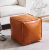 Cojín para Taburete Marroquí para Cambiar Zapatos Puf Cuero Tatami Cuero Bolsa de Almacenamiento Puf Futón Sofá Perezoso