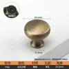 Manija de Armario Estilo Antiguo de Latón Bronce Francés Vintage para Puerta de Mueble Cajón de Gabinete de un Solo Agujero