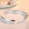 Pulsera de plata S999 Plata de ley para mujer estilo coreano simple para estudiante pulsera de estrella versátil plata de ley Pulsera abierta brillante de moda