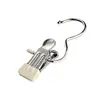 Pinzas Pequeñas Bañadas en Acero Inoxidable, Pinzas de Boca Ancha de Tres Puntas, Pinzas de Cola de Pez, Pinzas para Ropa, Sombreros, Pantalones, Calcetines, Pinzas para Bolsas de Armario, Pinzas para Secar