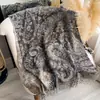 Bufanda Chal Jacquard de Doble Cara Flor de Anacardo Tinta Lavada Desgastada Estampado Completo Patrón Paisley Retro Tela Fina Borlas
