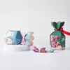 Tema Navideño Caja de Dulces Creativa Forma Linda Decoración con Cinta Empaque de Dulces Navideños Regalo Festivo