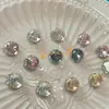 Nueva Lima de Manicura Joyería de Diamantes Lujo Accesible Super Brillante Cristal Rosa Luna Llena Cuadrado Grueso Decoración de Uñas Diamante Bola de Diamantes de Colores
