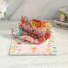 Nueva Tarjeta de Felicitación Creativa del Día de la Madre Mejor Mamá 3D Plegable Bendición de Gratitud Regalo Tarjeta Pequeña Comercio Exterior Venta al por Mayor