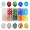 Venta Caliente Transfronteriza Juego de Cuentas Esféricas Facetadas de Cristal de Vidrio de 8 mm Materiales para Manualidades con Cuentas DIY Accesorios para Joyería Venta al por Mayor