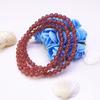 Ventas Directas de Fábrica Pulsera de Cuentas de Buda de Tres Círculos de Cristal de Fresa Natural Pulsera de Cristal Rosa Pulsera de Cristal de Fresa