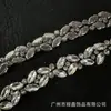 Cadena de Pedrería Adhesiva Termofusible Flor Forma de Flor Pedrería Blanca Adhesiva Cadena de Código Elegante Accesorios para Sombreros Ropa DIY Adhesivo Tira de Pedrería Caliente
