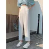 Pantalones Harem de Verano para Mujer, Estilo Nuevo, Cintura Alta, Corte Ajustado, Pantalones Casuales tipo Cigarrillo Acortados con un Toque de Lujo