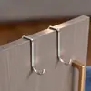 Gancho sin Taladro de Acero Inoxidable para Puerta de Gabinete Gancho Doble en Forma de S sin Rastro Colgador de Puerta Gancho Multifuncional para Detrás de la Puerta
