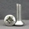 Tornillo Perno de Acero Inoxidable 304 Gb820 Cabeza Avellanada Cruzada Tornillo Pequeño de Cabeza Media Plana M2M2.5M3M4M5M6