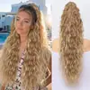 Peluca Estilo Europeo y Americano de 30 Pulgadas con Pinza de Garra Cola de Caballo Ola de Agua Cabello Largo Rizado Esponjoso Permanente de Maíz Cola de Caballo Amazon