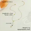 Atacado Transfronteiriço Ins Aço Inoxidável Pingente Longo em Formato de Coração Borla Corrente de Clavícula de Alto Padrão Versátil Colar em Y para Mulheres