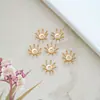Aleación Electroforesis Alta Retención de Color Cabeza Redonda Bandeja de Flor Pulsera DIY Pulsera Estilo Chino Cortina de Cuentas Bandeja de Flor Grande Tapa de Flor Accesorios Joyería