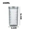 Frasco de Almacenamiento de Diamante en Forma de Diamante, Frasco Sellado, Botella para Bebidas de Caviar, Frasco de Vidrio para Alimentos Ligeros tipo Mason Jar, Botella de Miel con Tapa