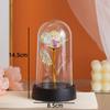 Luz Nocturna de Flor Eterna Rosa Dorada Color Oro con Lámina de Oro Navidad Maestro Día de San Valentín Chino Día de San Valentín Romántico Día de la Madre Regalo Adornos