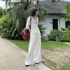 26 Colección Nueva Primavera Estilo Old Money Sencillo Perezoso Relajado Tencel Caído Cintura Baja Holgado Pierna Ancha Pantalones Casuales