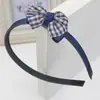 Diademas para Niños de Venta Caliente Estilo Coreano Lindo Lazo Diademas a Cuadros Adornos para la Cabeza para Niñas Accesorios para el Cabello Cabeza de Bebé Flor al por Mayor