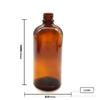 Botella de Reactivo de Vidrio Sódico-Cálcico Color Tan Botella Cosmética Ámbar Botella de Oz para Té Botella de Aceite con Tapa Gotero Marrón