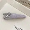 Corea del Sur Lujo Ligero Sentido de Alta Gama Brillo Fino Clip de Pato con Pedrería Dulce Moda Clip para Flequillo Lateral Pasador Roto Accesorios para el Cabello