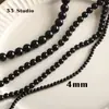 Nicho piedra natural ojo de tigre ágata negra cuentas de ábaco cuentas redondas pulsera collar con cuentas accesorios DIY material cuentas sueltas