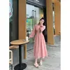 Vestido de Otoño Estilo Francés para Mujer Tallas Grandes Ligeramente Maduro Elegante Exquisito Falda de Hada Temperamento Falda Larga Línea A