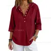 2026 Otoño Nuevo Sudadera Informal de Manga Tres Cuartos de Color Sólido Suelta para Mujer, Comercio Exterior Transfronterizo de Amazon Europeo y Americano