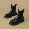 Botas Martin con Plataforma para Mujer 2026 Otoño/Invierno Nuevas Botas Chelsea de Caña Media Estilo Británico Adelgazantes para Figuras Pequeñas Botas Cortas