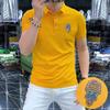 Polo de manga corta transpirable Lel para hombre, nuevo estilo de verano 2025, con logotipo distintivo, de alta gama, ligero, de lujo, de calidad sólida, tendencia