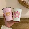 Taza de Enjuague Bucal Oso Estrella Linda Dibujo Animado Hogar Pareja Acero Inoxidable Taza para Cepillo de Dientes Estudiante Portátil Taza para Lavar para la Vuelta a Clases