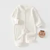 Macacão Jacquard para Bebê Primavera e Outono Macacão Body de Algodão Puro Classe A Costura Sem Costura Macacão Roupas Confortáveis para Bebê