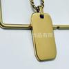 Yayi Jewelry Aço Inoxidável Transfronteiriço Espelho Polido Borda Chanfrada Marca Militar Placa de Identificação Tag de Identidade Joia Pode Ser Gravada Colar