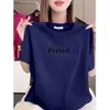 Comércio Exterior Transfronteiriço~Camiseta Estampada de Manga Curta com Gola Redonda, Modelagem Solta, Tamanho Grande, High-End para Mulheres, Nova Peça Versátil Emagrecedora 2026
