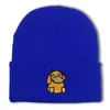 Gorro de Lana Tejido Bordado de Pato Nuevo de Dibujos Animados Transfronterizo para Hombres y Mujeres en Otoño e Invierno Caliente para Exteriores de Moda Versátil Gorro Frío de Poner