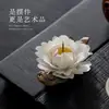 Porta Incienso de Flor Hecho a Mano con Diseño Floral, Porta Incienso Cerámico Creativo de Patrimonio Cultural, Difusor de Incienso, Soporte para Porta Incienso, Adorno de Escritorio
