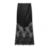 Para Comercio Exterior Europeo y Americano Transfronterizo Ropa de Mujer Aliexpress Más Vendido Verano Sexy Encaje Patchwork Longitud Media Ceñida a la Cadera Falda