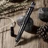 Caneta de autodefesa multifuncional com suporte para celular, cabeça de chave de fenda multifuncional, caneta tática à prova d'água com cabeça de aço de tungstênio para depósito