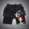 Calça de Praia Curta Masculina de Peça Única com Camada Dupla Estampa Digital 3D 2023 Popular Amazon Venda Quente Fornecimento de Calças