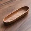 Plato Base Estilo Pastoral de Nogal Plato Creativo para Desayuno Japonés Bandeja de Madera para Snacks de Sushi Espacio de Té Utensilios