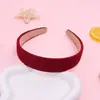 Aro para el Cabello Grueso de Tela Completa de Corea del Sur Color Sólido Aro Sencillo para el Cabello Presión para Lavado de Cabello Color Caramelo Sello para el Cabello Tocado Clásico de Satén