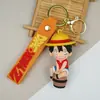 25 Llaveros Nuevos de One Piece Luffy Shichibukai Ace Zoro Llavero Muñeca de Dragon Ball Colgantes para Hombres y Mujeres