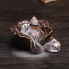 Queimador de Incenso de Refluxo Flor de Peônia Queimador de Incenso Cerâmica Criativo Original Fábrica Direta Artesanato Ornamentos Queimador de Incenso de Cone Trompete