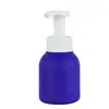 Frasco de mousse azul escuro bloqueador de luz com cabeça pump, recipiente portátil tamanho viagem para espuma de sabonete facial