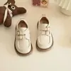 Zapatos de Cuero para Niñas 2026 Nuevos Zapatos de Performance de Primavera y Otoño para Niños Estilo Británico de Suela Suave Mocasines de Princesa para Estudiantes