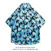 Camisa Floral Sanya a la Orilla del Mar para Hombre de Manga Corta Estilo Ins Fresca Hawaiana Holgada Camisa de Media Manga para Vacaciones en la Playa