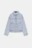 2026 Verano Nuevo Moda Callejera Femenina Europea y Americana Transfronteriza Chaqueta de Mezclilla con Bolsillo Grande W092 26080