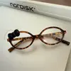 Óculos Retro Kt Cat Europeus e Americanos Transfronteiriços, Estilo Spicy Girl Doce-Cool, Óculos Decorativos Vintage Y2K com Estampa de Leopardo e Laço, Alto Valor Estético