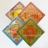 Atacado do Fabricante Impressão Colorida Frente e Verso com Estampagem Dourada Lótus de Nove Voltas Origami Feito à Mão para Oferta a Buda e Culto aos Ancestrais, Tamanho 19cm